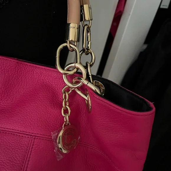 Tommy Hilfiger, pink satchel bag new with tags leather